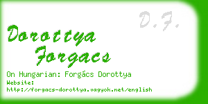 dorottya forgacs business card